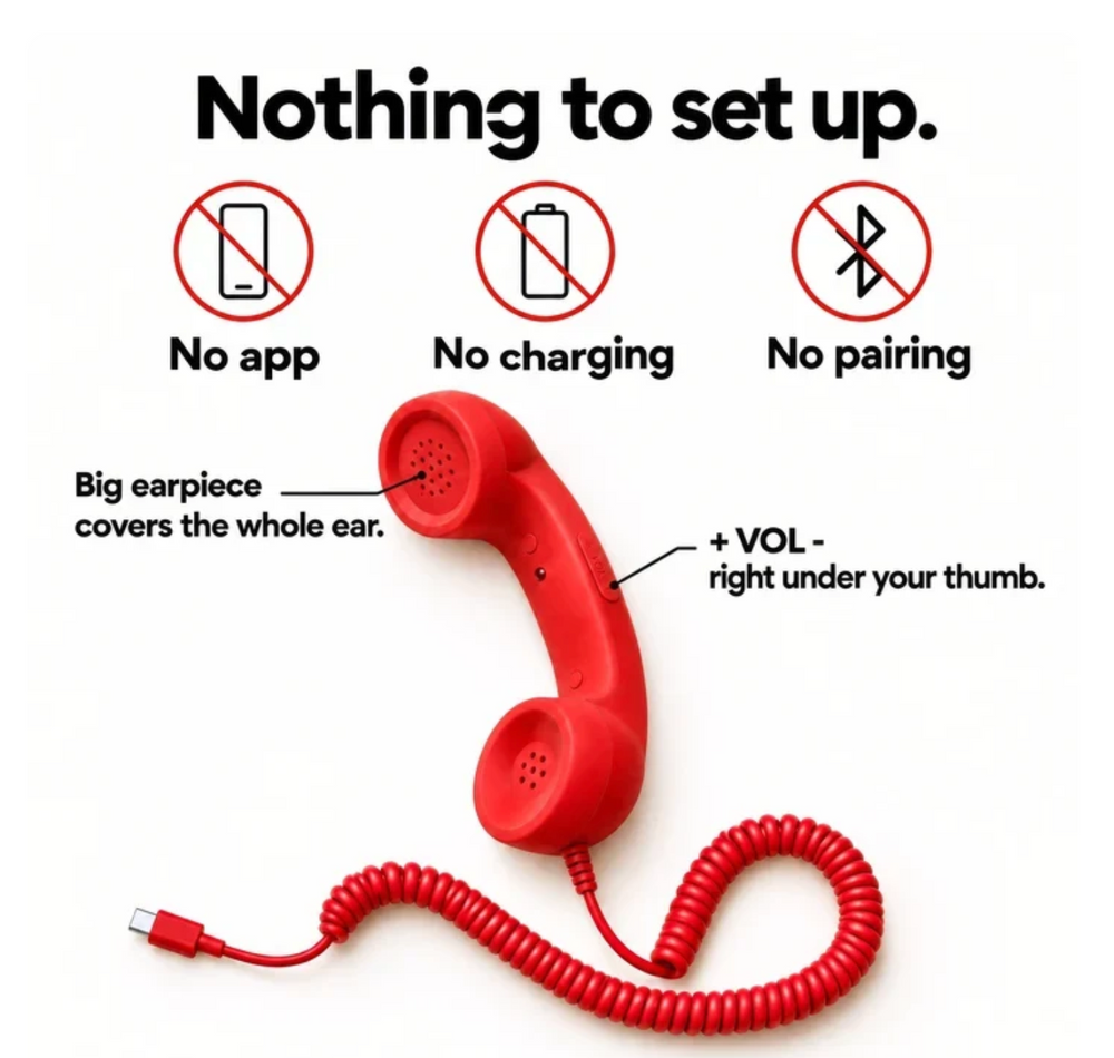 LongHello Retro Phone Handset